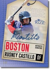 RUSNEY CASTILLO 2014 Rize Rookie Autograph Blue BLANK BACK FRANCHISE Auto 1/1