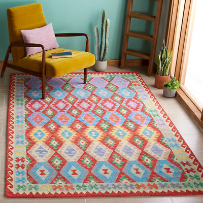 Safavieh Aspen RED / BLUE 4' X 6' Area Rug - APN408Q-4