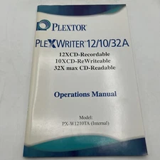 2000 Plextor PlexWriter 12/10/32A PX-W1210TA (Internal) Operations Manual