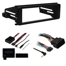 98-2013 HARLEY TOURING RADIO INSTALL ADAPTER W THUMB CONTROL, DASH KIT STEREO