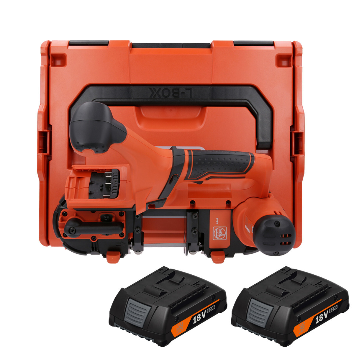 Fein ABAS 18-63 AS 18V Cordless Band Saw 63.5 mm With 2 x 2.0Ah Batteries & Case
