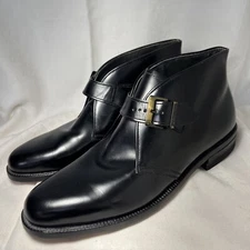Mason Shoe Velvet-Eez Ankle Boots Mens 8.5 C Black Leather Vintage Dress Boot