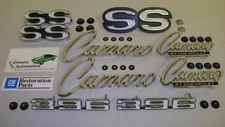 1968 Camaro 396 SS Emblem Kit + Fastener 396 Super Sport Grille 35PC GM LICENSED