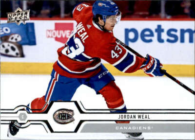 2019-20 Upper Deck #50 Jordan Weal Montreal Canadiens