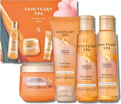 PZ CUSSONS Sanctuary Spa Signature Minis Gift Set, Vegan, Women, Birthday Gift for Women