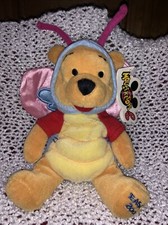 Winnie the Pooh Disney Mini Bean Bag Butterfly Mouseketoys Easter 2000 Plush Tag