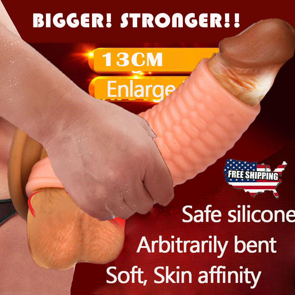 penishülle dick 13cm Men Thick Penis Extender Extension Cock Sleeve Sheath Girth Ring for  Couple