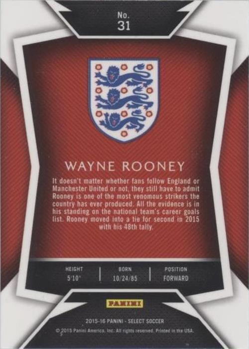 2015-16 Panini Select Wayne Rooney #31 for sale | eBay 2015-16 Panini Select Wayne Rooney #31 for sale | eBay