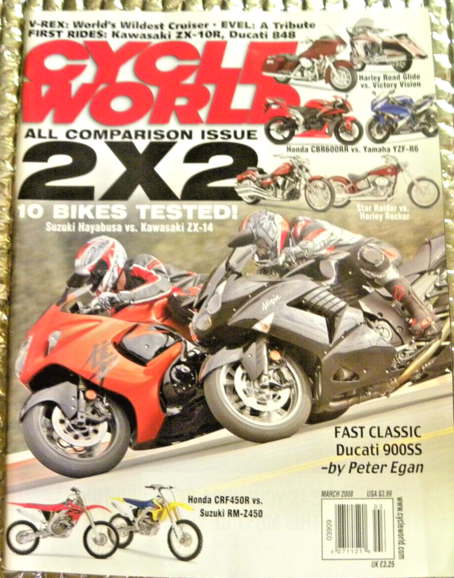Cycle World Motorcycle Magazine March 2008 All Comparison Issue 10