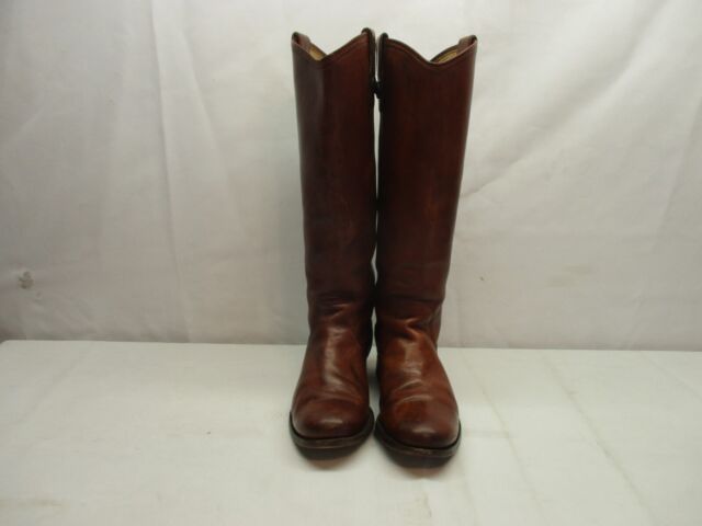 FRYE Brown Leather Pull On Knee High Riding Boots Womens Size 6 B Style 77167 ZV11105