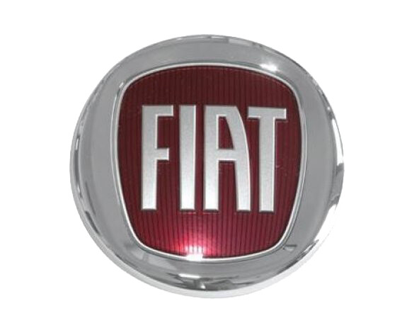 Logo de calandre avant pour Fiat Ducato 735456780 d'origine rouge et chrome