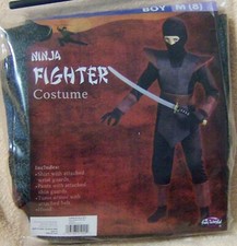 Medium 8 NINJA FIGHTER Costume Disguise Childs Kid Boy Pretend Play TOY Fun NWT