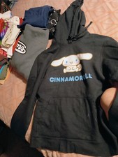 Cinnamoroll Sanrio Pullover Black Double side Hoodie Size L