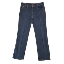 H&L jeans wear men's 38x32 regular fit straight blue stretch denim pants