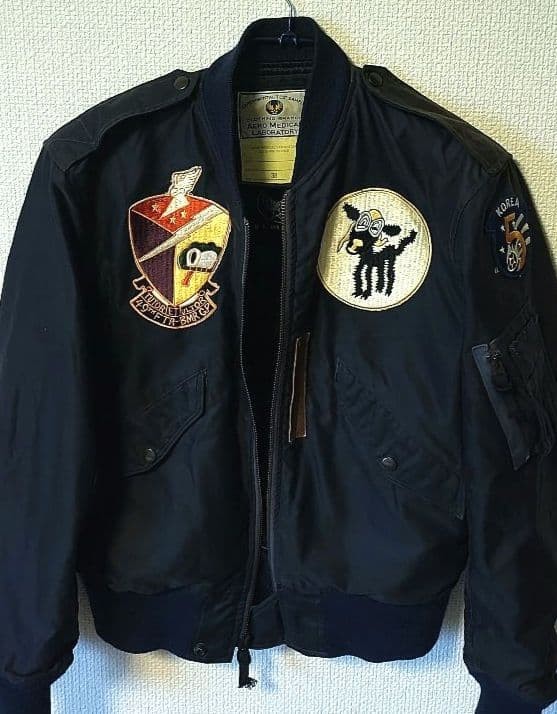 Buzz Ricksons MA-1 Flight Jacket Wool Patch Embro… - image 2