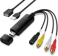 Capture Card USB Video Converter RCA to USB VHS DVD for PC Mac