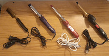 3 Assorted Curling Irons and 1 Annie Hot Comb - Pre-owned