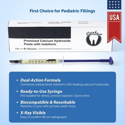AZDENT Dental Premixed Calcium Hydroxide Lodoform Root Canal Filling 1 SYRINGE