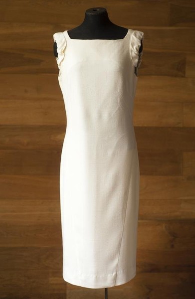 Women Balmain Dress White Viscose 38
