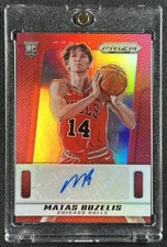 MATAS BUZELIS 2024-25 PANINI PRIZM DECA #PDS-BUZ ROOKIE AUTO RED PRIZM RC 63/99