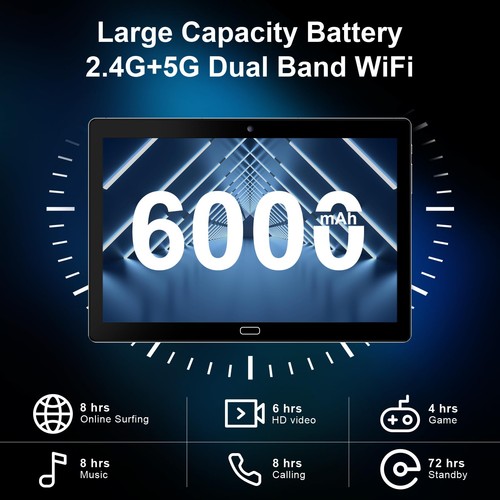 Tablet 10.1 Pollici Android 12, 10GB RAM+64GB ROM, Espandibile 512G, 6000mAh Batt... - Foto 6 di 6