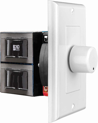 100W in Wall Volume Control Impedance Matching for Home Speakers, Rotary Knob Wh
