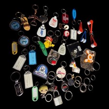 Lot of Junk Drawer Items Mostly Keychains Pin Magnet Lock Advertising Novelty