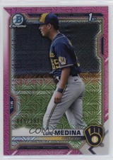 2021 Bowman Chrome Prospects Mega Box Pink Mojo Refractor 49/199 Luis Medina uk2