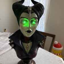 Disney Maleficent Bust Light Up Eyes Horns Skull Decor Statue