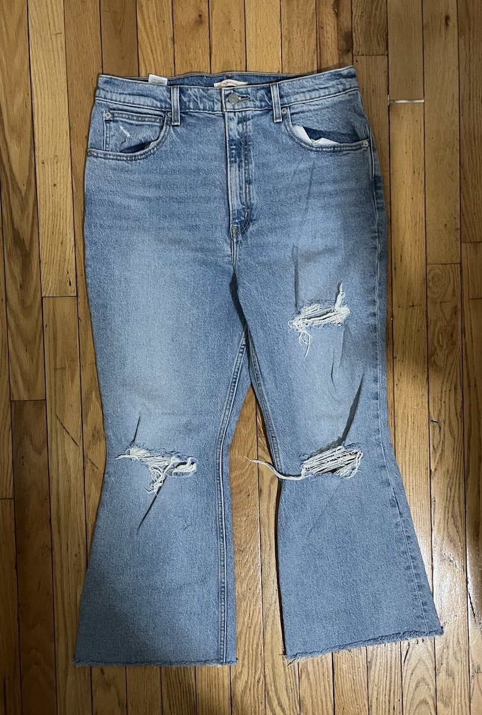 Levi's Women's High Flare Blue Jeans 70s, Size 32