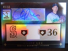 2010 Topps Tribute Cliff Lee Auto and GU Jersey 49/50 Mariners Indians Phillies