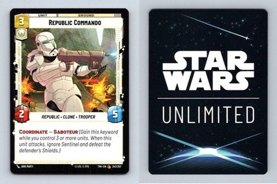 Republic Commando #243 Star Wars Unlimited Twilight Of The Republic Common TCG