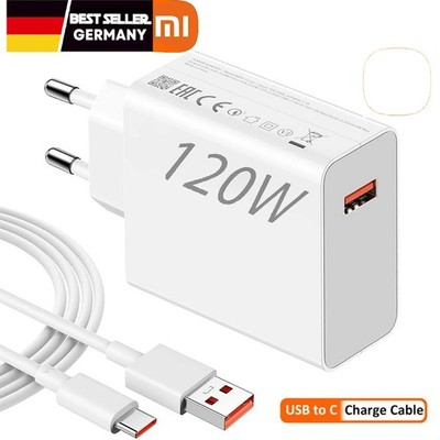 120W 6A USB Typ C 1M Ladekabel Schnell Ladegerät Für Xiaomi Samsung Handy Weiß