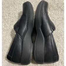 Dansko Women's Sz 40 9.5 Abigail leather Slip Resistant Flat Loafer Shoes Black
