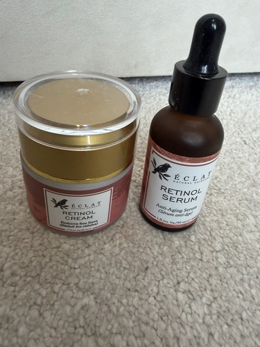 Éclat Retinol Skincare Duo Set - 50ml Cream & 30ml Serum Bundle - Brand New *