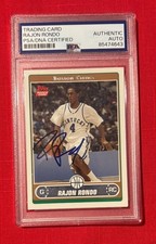 Rajon Rondo 2006-07 TOPPS Rookie Trading Card Autographed PSA