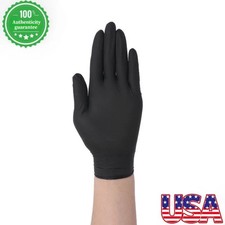 1000 pieces Black Nitrile Disposable Gloves 3.5 Mil, Latex  Powder Free -Medium