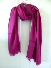 New Purple Red 100% Cashmere Pashmina Brand Lightwt Scarf Wrap Shawl 28x80"