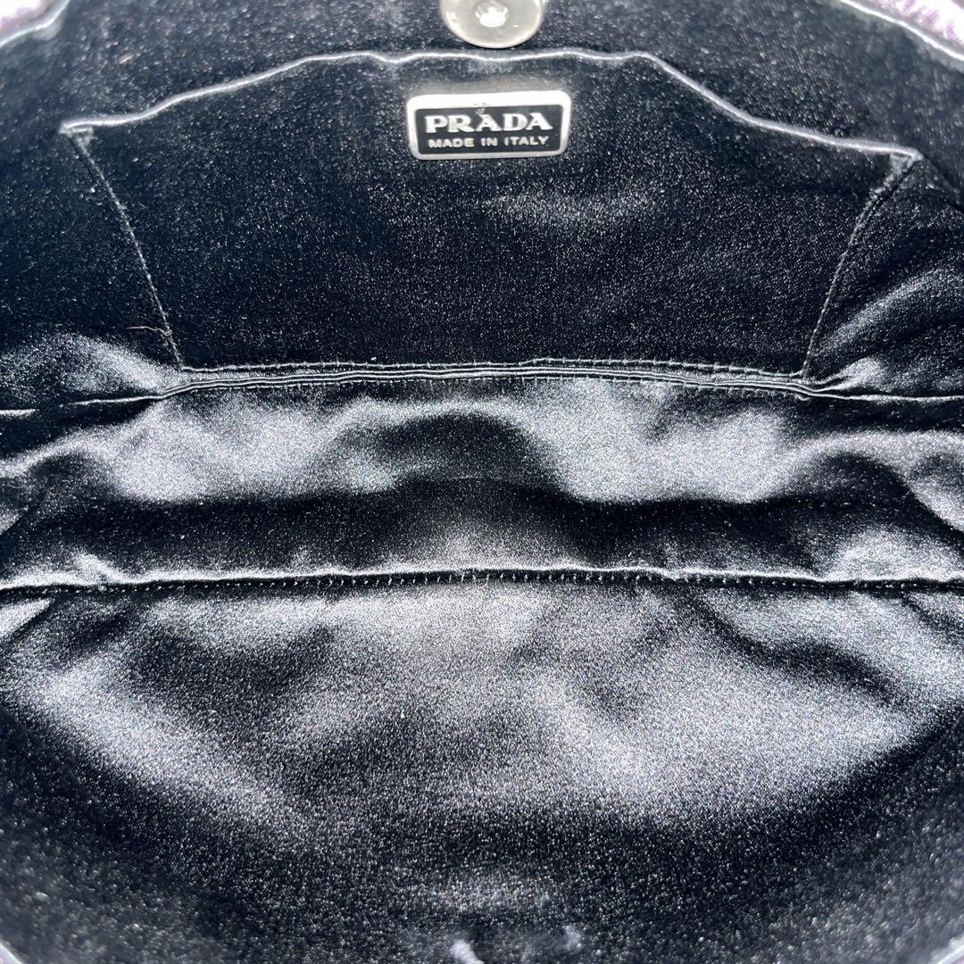 PRADA Accessory Pouch Triangle Logo One Shoulder Bag Nylon Purple Y2K thumbnail 14