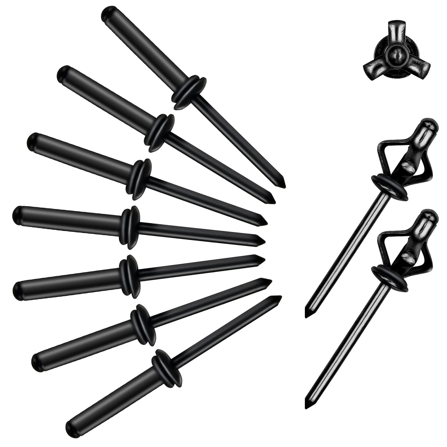 50PCS 3/16" x 1" Trigrip Kayak Rivets Waterproof, Kayak Tri Fold Rivets