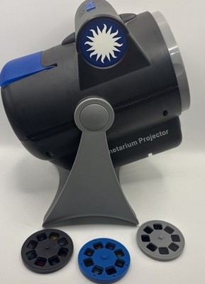 Smithsonian Planetarium Rotating Projector With 3 Space/Planet Disc TESTED WORKS