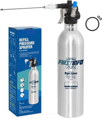 #ad #ad AEROSOL REFILLABLE CANISTER Fluid Oil Pressure Storage Sprayer 620c.c. FIRSTINF $35.70