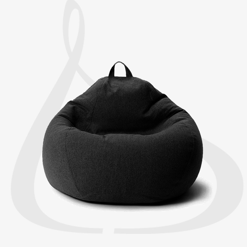 Sac de siège 250 L noir avec remplissage ECO Bean Bag coussin XL