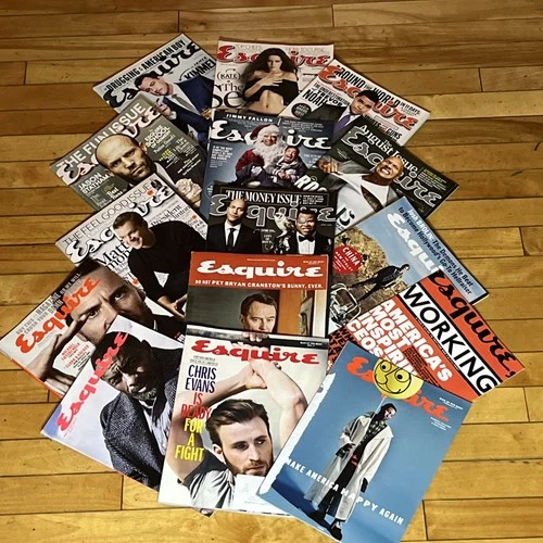Esquire Magazine Lot Of 15 , 2009/2017 ,Kate Beckinsale,The Rock,Jimmy Kimmel