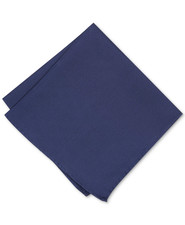 Alfani NAVY Men's Solid Twill Silk Pocket Square OS