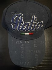 Italia Hat Baseball Cap Navy Adjustable Strap Italy