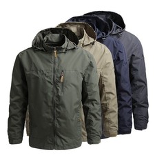 Mens Waterproof Windbreaker Rain Jacket Hooded Soft Shell Outdoor Grey Coat