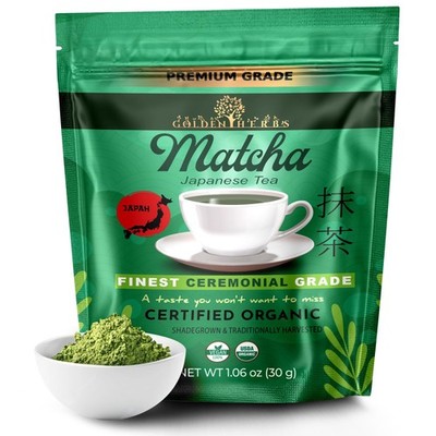 Golden Herbs Matcha Superior Ceremonial Blend Green Tea Powder from Uji, Kyot...