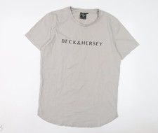 Mens UK Size XL Beck & Hersey Grey  T-Shirt