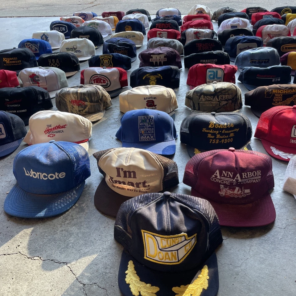 Lote De Colección De 101 Gorra Trucker Gorra Snapback Trucker Todo EE. UU. Hecha Malla Y Algodón Foto 2 de 4